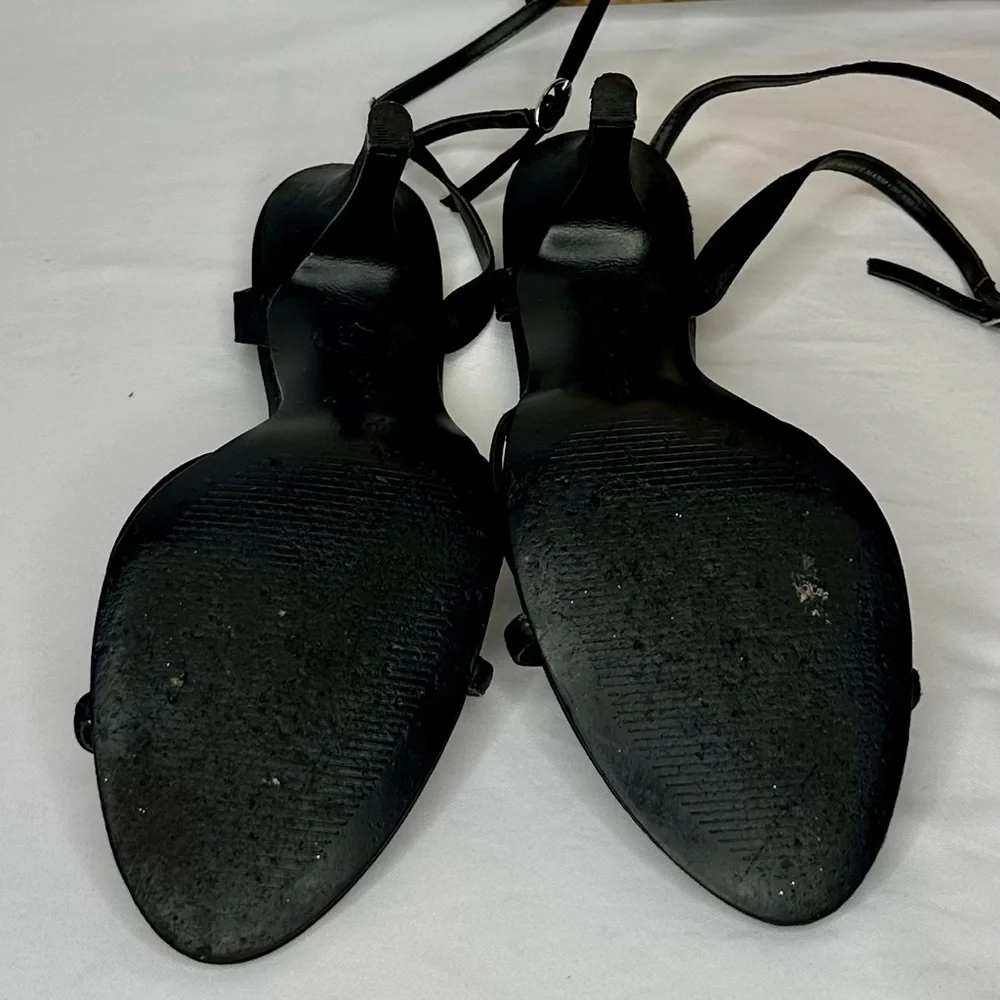 Liz Claiborne Ankle Strap Black Sandals Size 9 - Picture 11 of 14